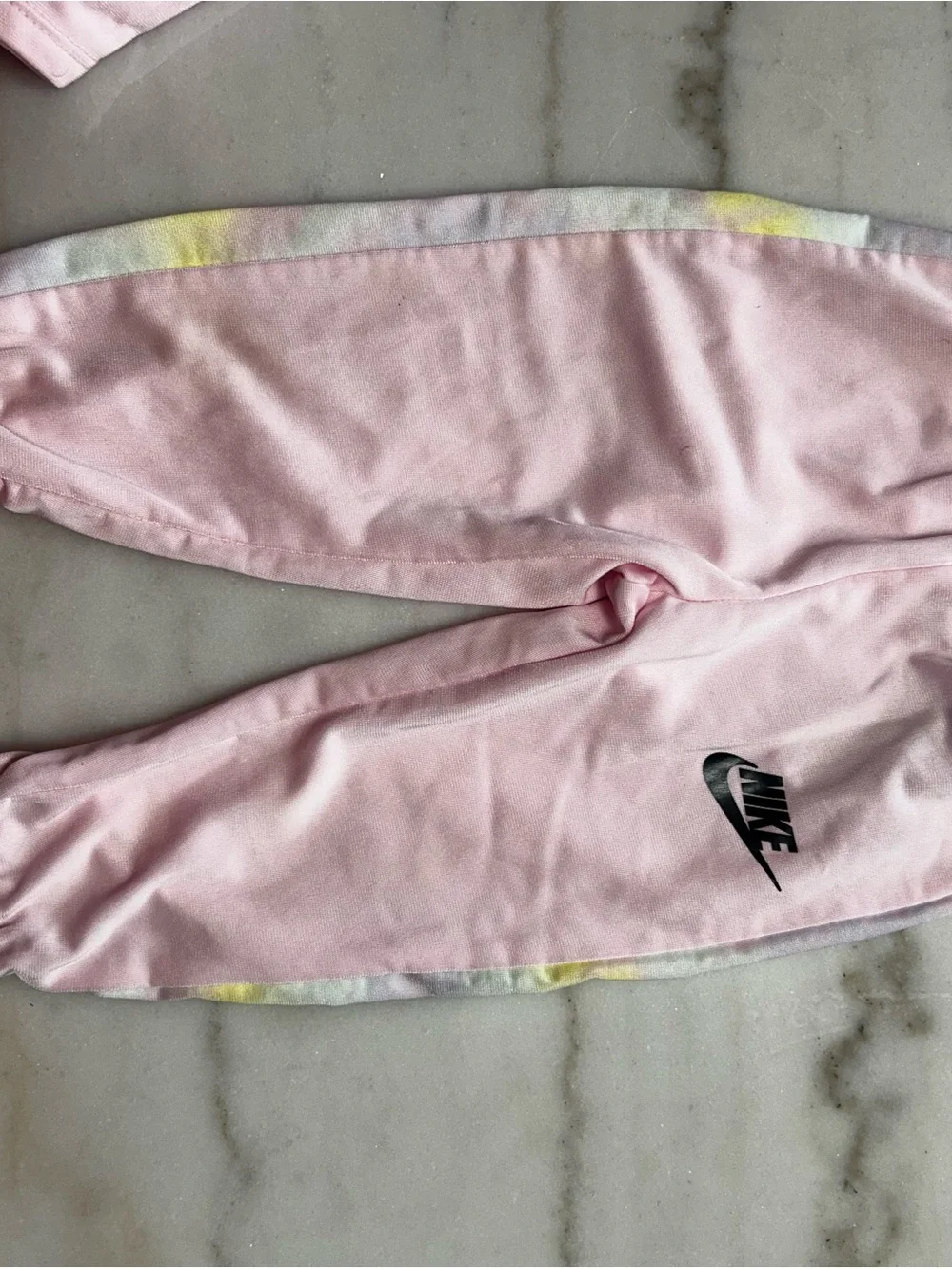 Nike Pastel Pink and Yellow Tie-Dye Zip-Up Jacket